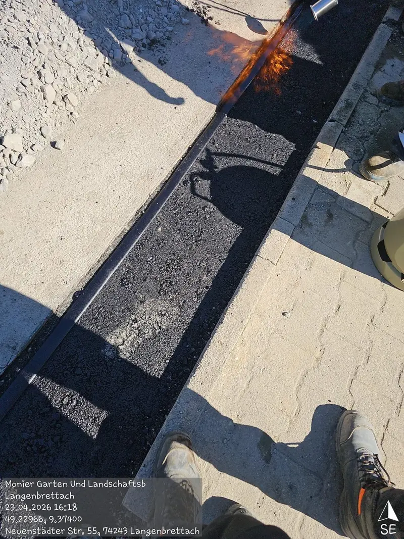 Fugenversiegelung mit der Flamme, Langenbrettach
